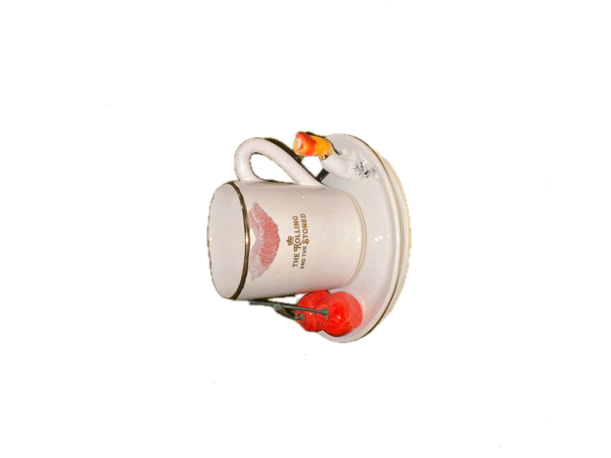 R&S Cherry Espresso Mug and Saucer