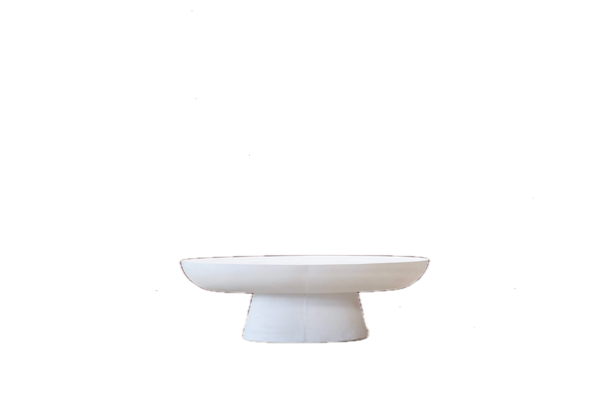 Oval Plaster Coffee Table