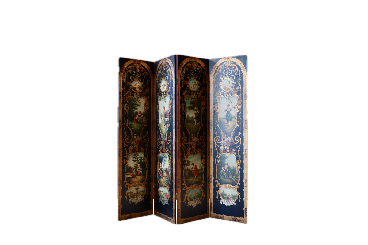 Antique French Folk Painted Divider