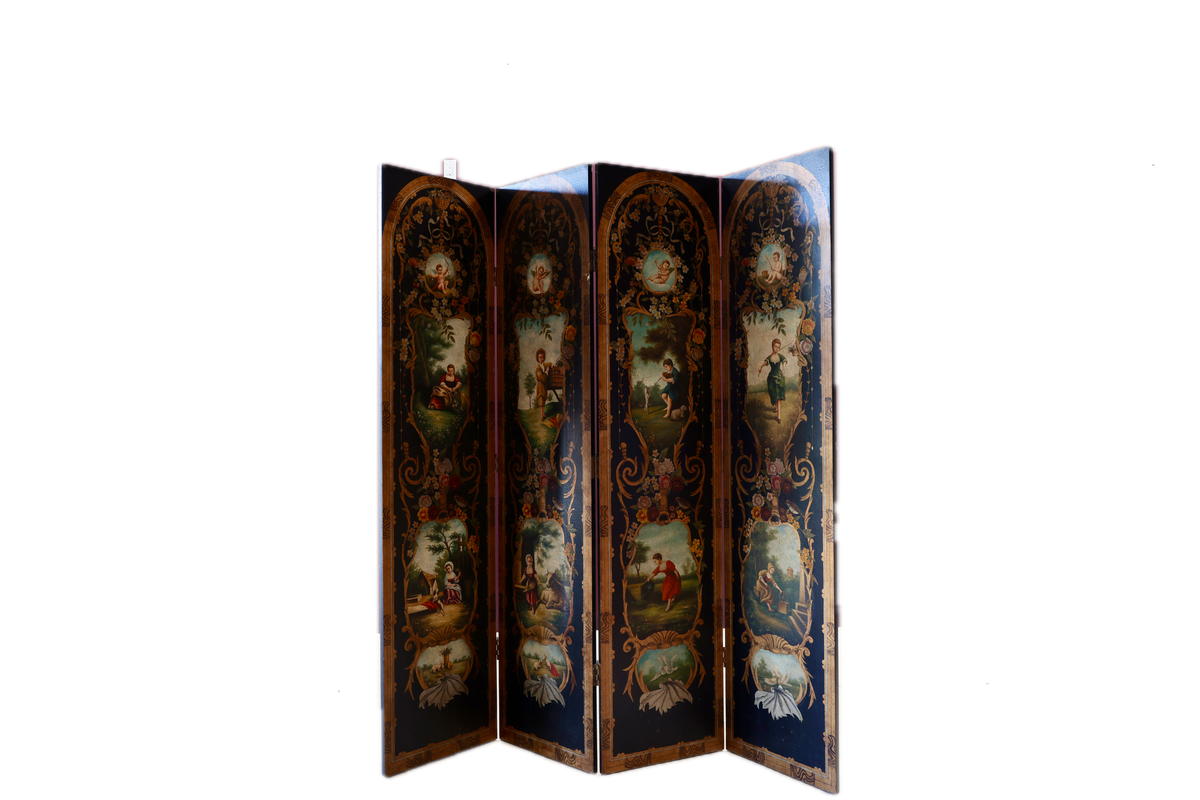 Antique French Folk Painted Divider