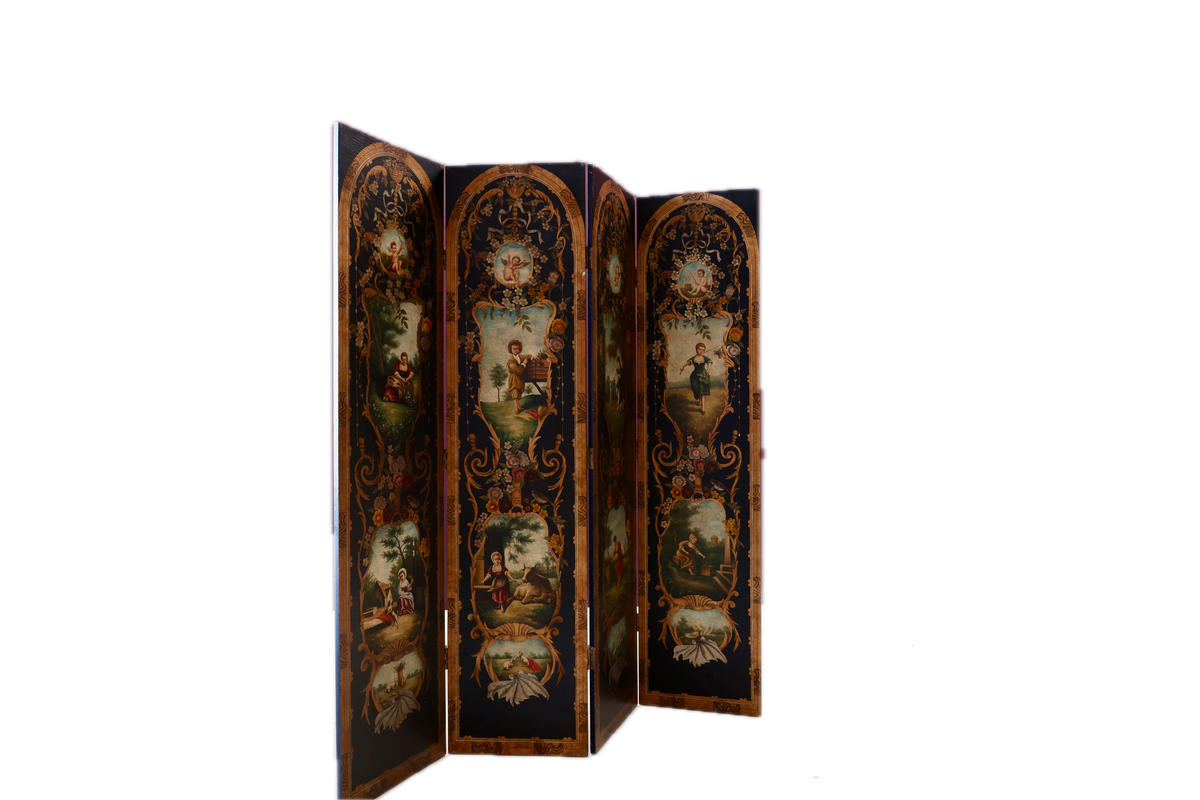Antique French Folk Painted Divider