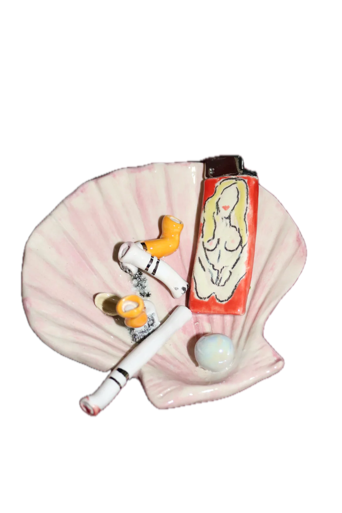 R&S Ceramic Shell Ashtray