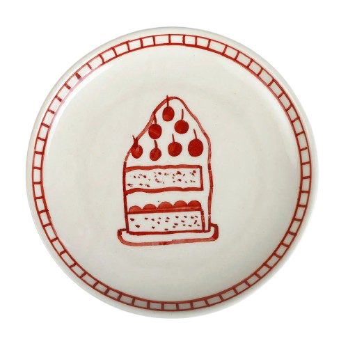 Celebration Hand-painted Dessert Plate