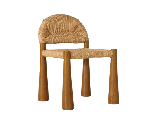 Sunflower Wicker and Wood Chair
