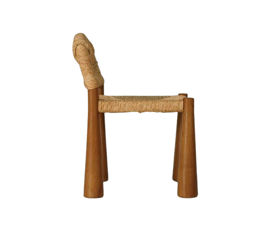 Sunflower Wicker and Wood Chair