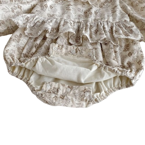 Louise Lace Collar Peplum Floral Onesie