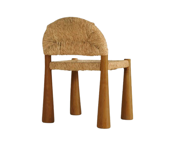Sunflower Wicker and Wood Chair