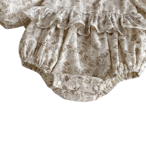 Louise Lace Collar Peplum Floral Onesie