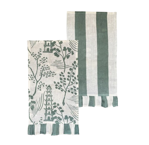 Catarina Green Tea towel set