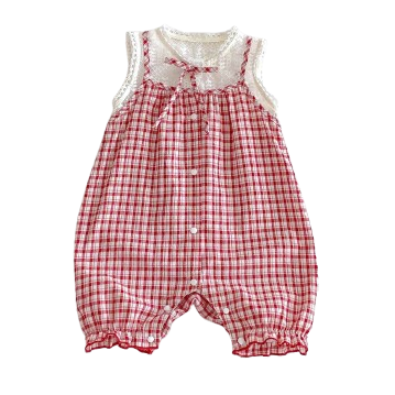 Checka Red & White Lace Jumper