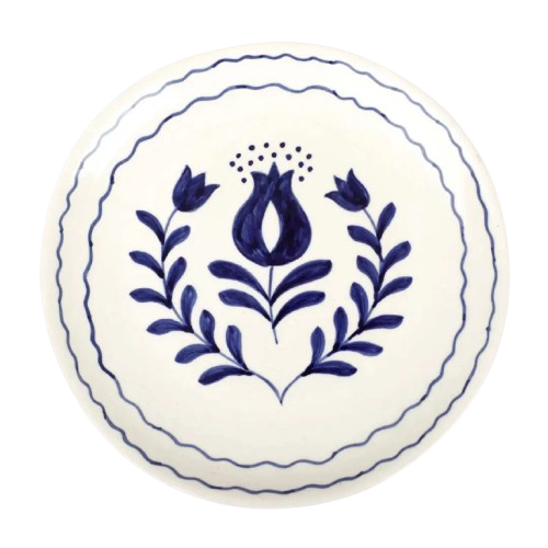 Blue Floral Hand-painted Breakfast Set