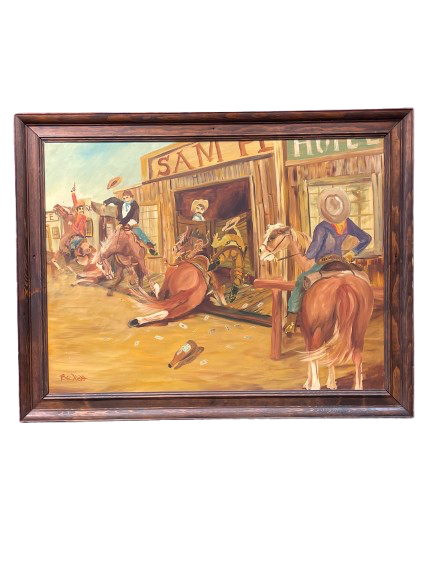 Western Cowboy Painting