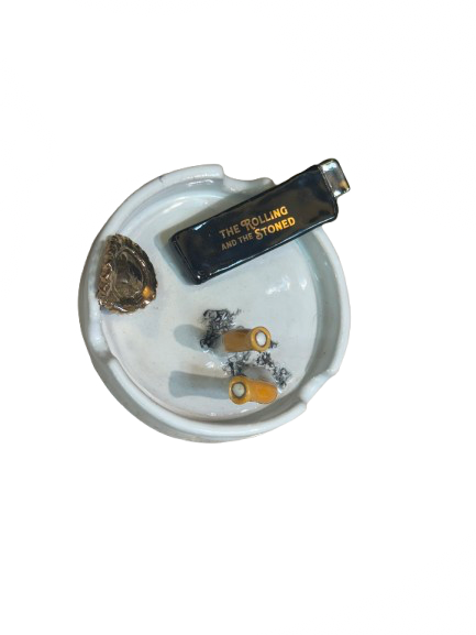 Rolling and the Stoned Ashtray with Classic Lighter - Small