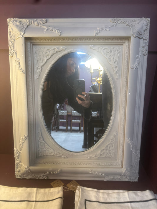 Small Vintage Ambroise Mirror, Green Grey