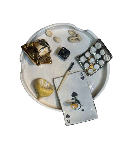 Rolling and the Stoned Ashtray with Champagne Cork + Lemon - Large