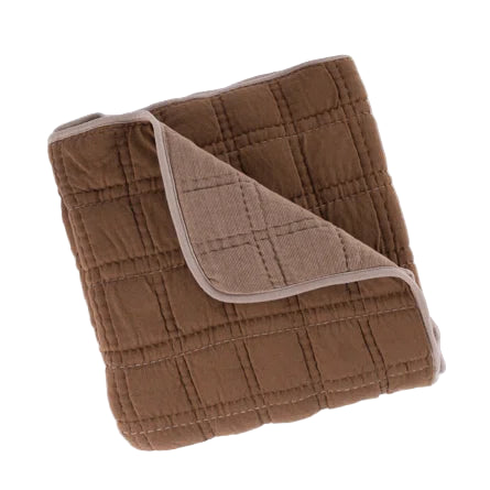 GARRETT QUILT, brown saddle, QUEEN