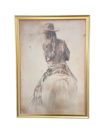 "Giddy Up" Framed Sketch