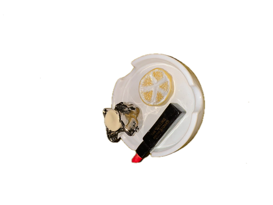 R&S Lipstick And Lemon Ashtray