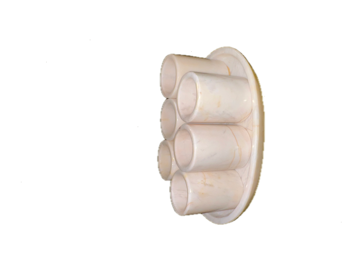 Off White Marble Shot Glass Set