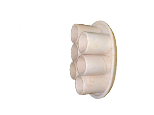 Off White Marble Shot Glass Set