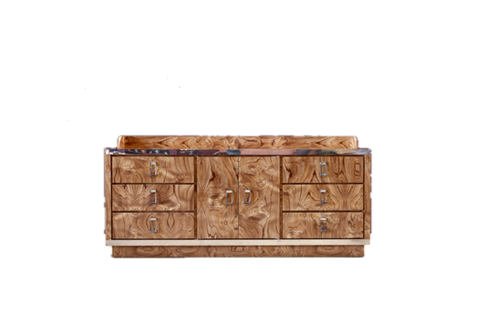 Vintage Burlwood Credenzas