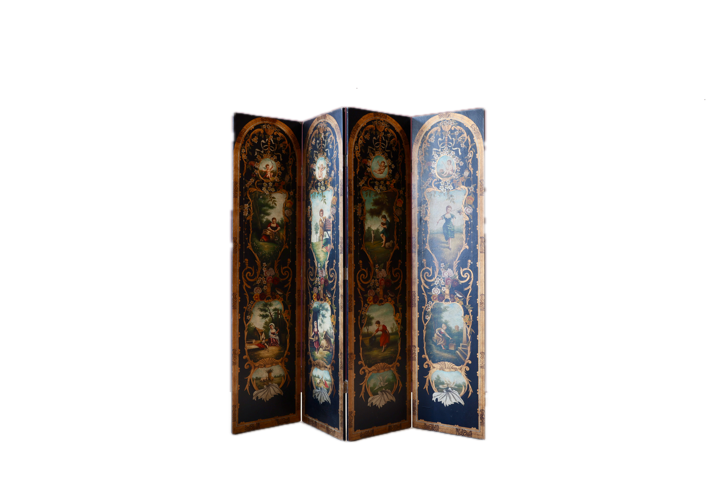 Antique French Folk Painted Divider
