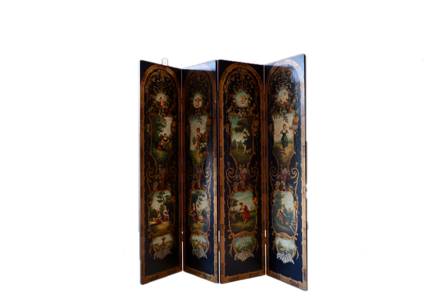 Antique French Folk Painted Divider