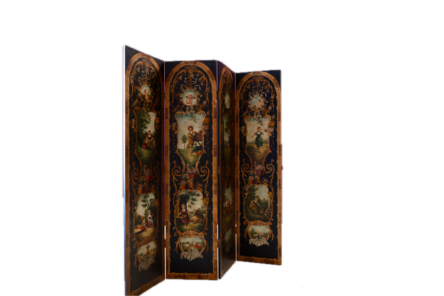 Antique French Folk Painted Divider