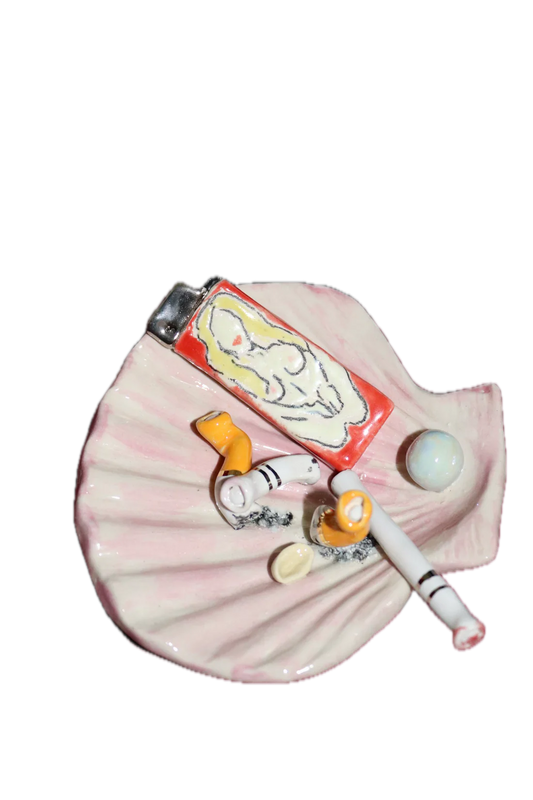 R&S Ceramic Shell Ashtray