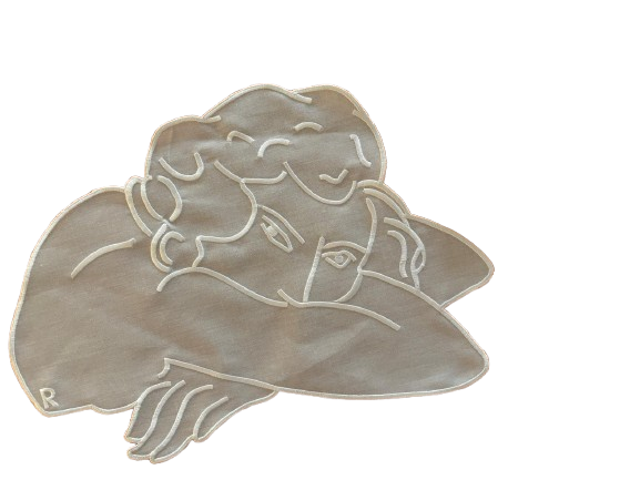 Rennk Matisse Women White Linen Placemat set