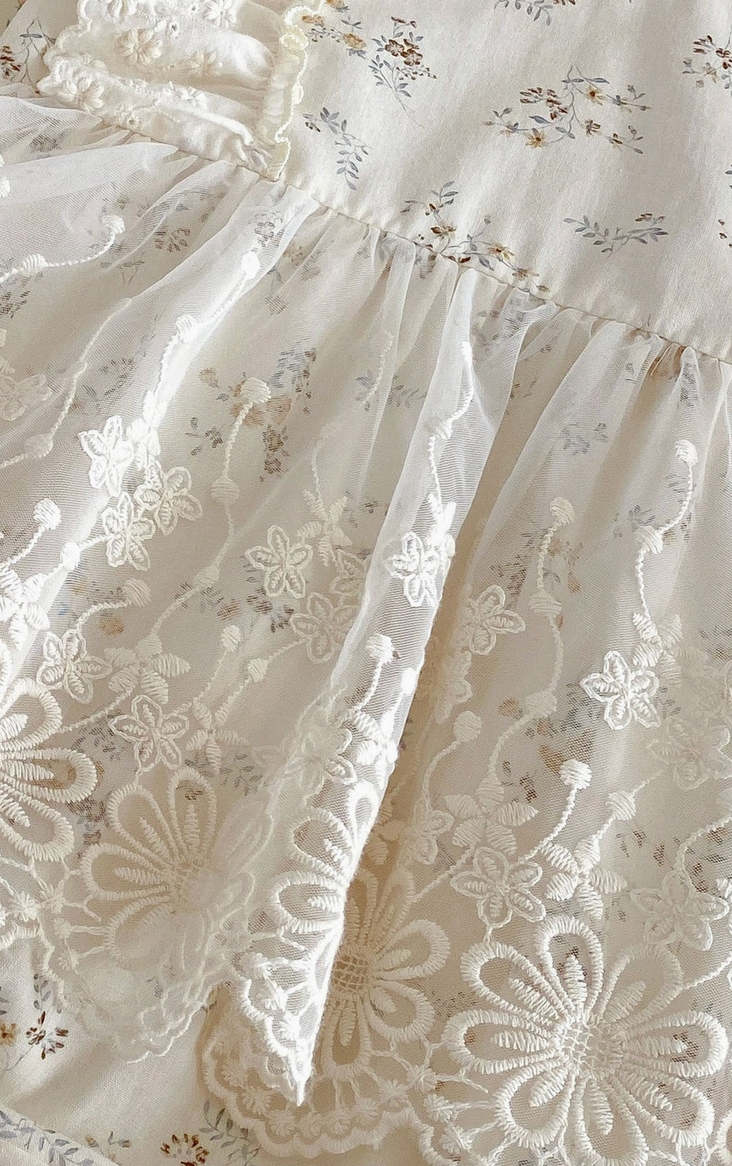 Thalia Tulle Flower Onesie with Bonnet