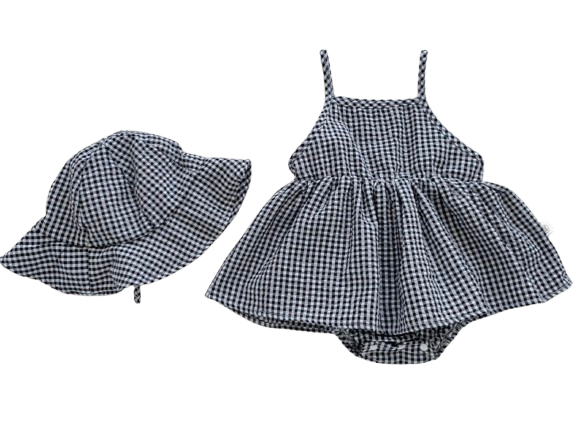 Bianca Plaid Sleeveless Bodysuit Dress