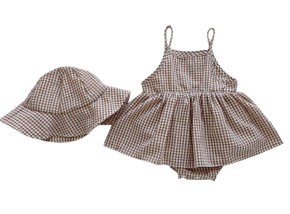 Bianca Plaid Sleeveless Bodysuit Dress
