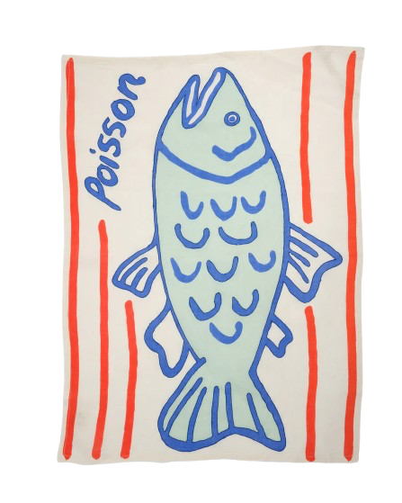 Poisson Linen Tea Towel
