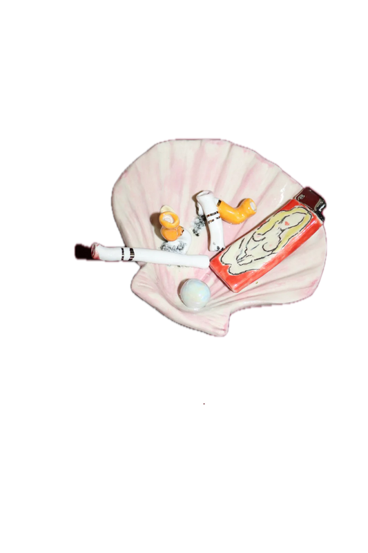 R&S Ceramic Shell Ashtray