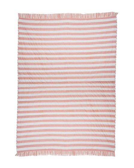 Pink Striped Quilt