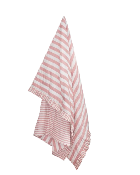 Pink Striped Quilt
