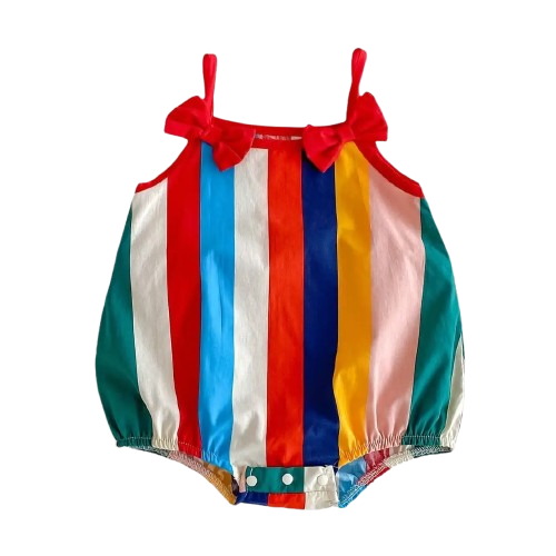 Sophie Striped Onesie w/ Bows