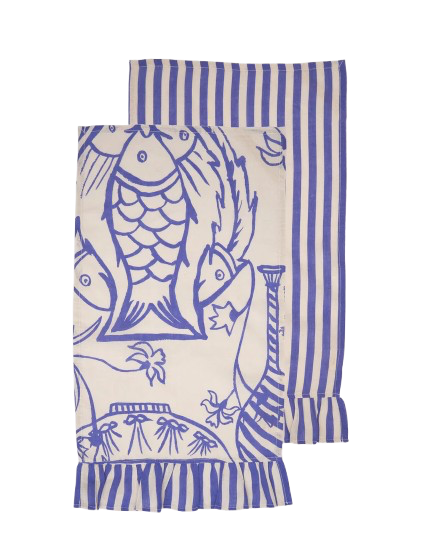 Catarina Blue tea towel set