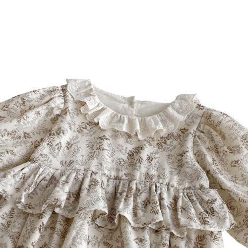 Louise Lace Collar Peplum Floral Onesie