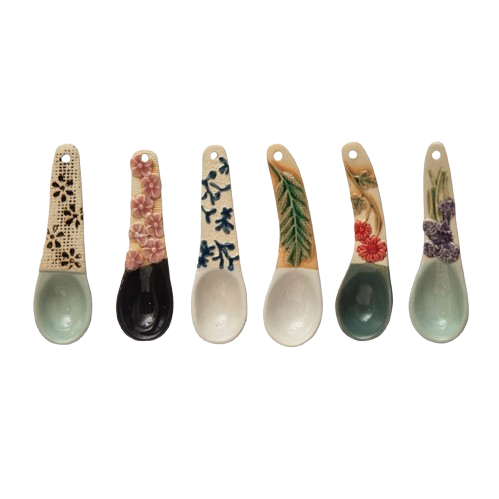 Hand-Painted Spoon with Handle, 6 Styles