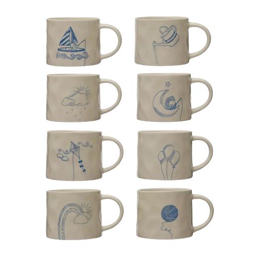16 oz. Stoneware Mug w/ Secret Image on Bottom, 8 Styles