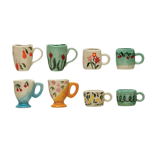Hand-Painted Colorful Petite Mug, 8 styles