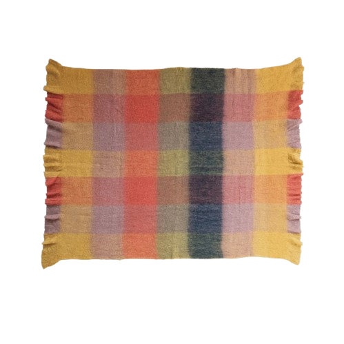 Woven Wool Throw Blanket