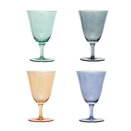 8 oz. Stemmed Wine Glass, 4 Colors