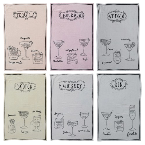 Bar Cocktail Linen Tea Towel