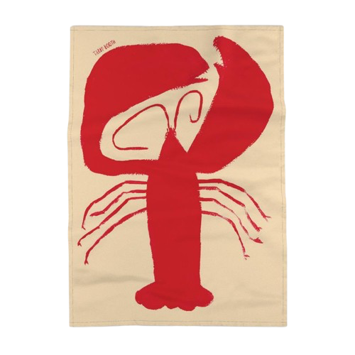 Lobster Bisque Canvas Tea Towel